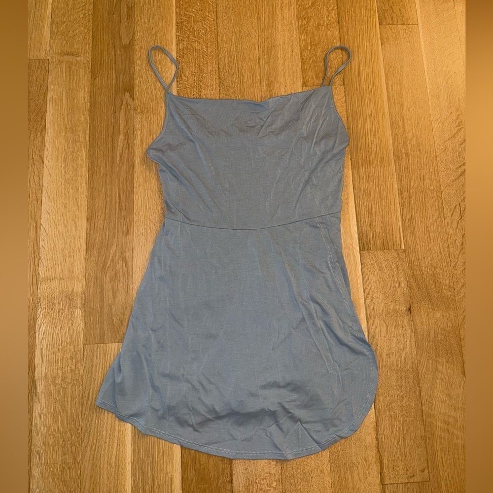 Blue Spaghetti Strap Romper